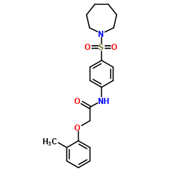 N-[4-(1-Azepanylsulfonyl)phenyl]-2-(2-methylphenoxy)acetamide结构式