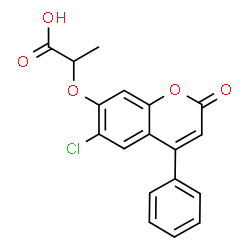 2-[(6-Chloro-2-oxo-4-phenyl-2H-chromen-7-yl)oxy]-propanoic acid Structure