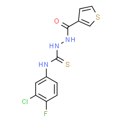 N-(3-CHLORO-4-FLUOROPHENYL)-2-(3-THIENYLCARBONYL)-1-HYDRAZINECARBOTHIOAMIDE结构式