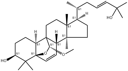 (19R)-5β,19-Epoxy-19-
methoxycucurbita-6,23-diene-3β,25-diol结构式