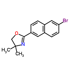 2-(6-Bromo-2-naphthalenyl)-4,5-dihydro-4,4-dimethyloxazole结构式