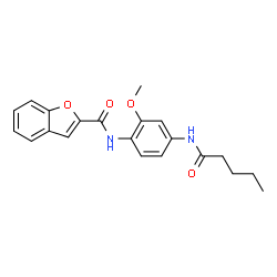 N-[2-Methoxy-4-(pentanoylamino)phenyl]-1-benzofuran-2-carboxamide结构式