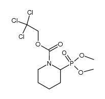 2,2,2-trichloroethyl 2-(dimethoxyphosphoryl)piperidine-1-carboxylate Structure