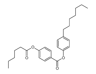 4-heptylphenyl 4-[(1-oxohexyl)oxy]benzoate structure