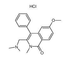 3-[(dimethylamino)methyl]-6-methoxy-2-methyl-4-phenylisoquinolin-1(2H)-one hydrochloride结构式