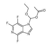 1-[(1-acetyloxy-1-ethoxy)methyl]-4,6,7-trifluoroimidazo[4,5-c]pyridine结构式