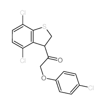 Ethanone,2-(4-chlorophenoxy)-1-(4,7-dichloro-2,3-dihydrobenzo[b]thien-3-yl)- Structure