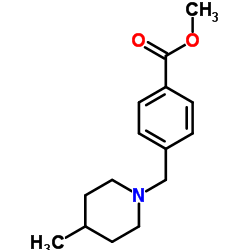 Methyl 4-[(4-methyl-1-piperidinyl)methyl]benzoate结构式