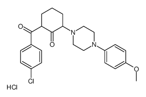 2-(4-chlorobenzoyl)-6-[4-(4-methoxyphenyl)piperazin-1-yl]cyclohexan-1-one,hydrochloride结构式