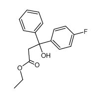 3-(4-fluoro-phenyl)-3-hydroxy-3-phenyl-propionic acid ethyl ester Structure