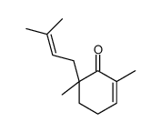 2,6-dimethyl-6-(3-methylbut-2-enyl)cyclohex-2-en-1-one结构式