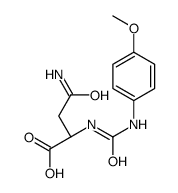 (2S)-4-amino-2-[(4-methoxyphenyl)carbamoylamino]-4-oxobutanoic acid结构式