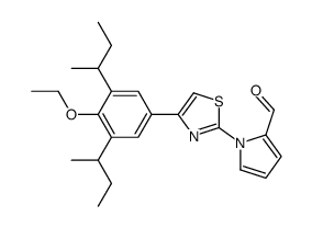 1-[4-[3,5-di(butan-2-yl)-4-ethoxyphenyl]-1,3-thiazol-2-yl]pyrrole-2-carbaldehyde Structure