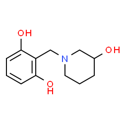 1,3-Benzenediol, 2-[(3-hydroxy-1-piperidinyl)methyl]- (9CI)结构式