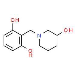 1,3-Benzenediol, 2-[(3-hydroxy-1-piperidinyl)methyl]- (9CI) structure