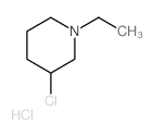 Piperidine,3-chloro-1-ethyl-, hydrochloride (1:1) Structure