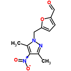 5-(3,5-DIMETHYL-4-NITRO-PYRAZOL-1-YLMETHYL)-FURAN-2-CARBALDEHYDE structure