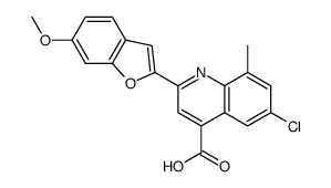 6-chloro-2-(6-methoxy-1-benzofuran-2-yl)-8-methylquinoline-4-carboxylic acid结构式