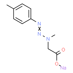 sodium [1-methyl-3-(4-methylphenyl)triazen-2-yl]acetate Structure