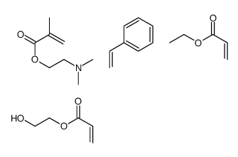 2-(dimethylamino)ethyl 2-methylprop-2-enoate,ethyl prop-2-enoate,2-hydroxyethyl prop-2-enoate,styrene Structure