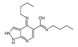 N-butyl-4-(butylamino)-1H-pyrazolo[3,4-b]pyridine-5-carboxamide结构式