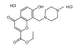ethyl 7-hydroxy-8-[(4-methylpiperazin-1-yl)methyl]-4-oxochromene-2-carboxylate,dihydrochloride结构式