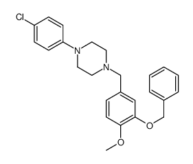 1-(4-chlorophenyl)-4-[(4-methoxy-3-phenylmethoxyphenyl)methyl]piperazine结构式