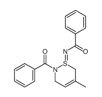 2-benzoyl-1-benzoylimino-5-methyl-1,2,3,6-tetrahydro-1λ4-[1,2]thiazine结构式