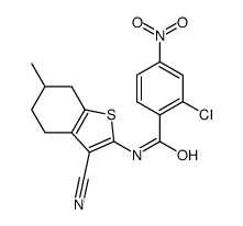 2-chloro-N-(3-cyano-6-methyl-4,5,6,7-tetrahydro-1-benzothiophen-2-yl)-4-nitrobenzamide Structure