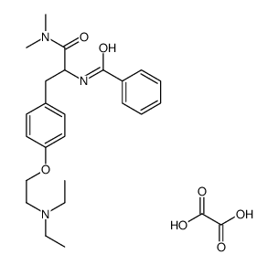 N-[3-[4-[2-(diethylamino)ethoxy]phenyl]-1-(dimethylamino)-1-oxopropan-2-yl]benzamide,oxalic acid结构式