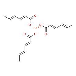 iron(3+) (E,E)-hexa-2,4-dienoate structure