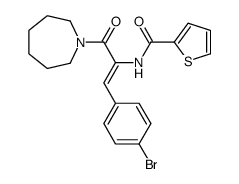 N-[(Z)-3-(azepan-1-yl)-1-(4-bromophenyl)-3-oxoprop-1-en-2-yl]thiophene-2-carboxamide结构式