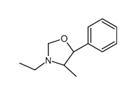(4R,5S)-3-ethyl-4-methyl-5-phenyl-1,3-oxazolidine结构式