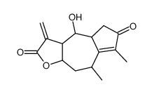 3a,4a,5,8,9,9a-Hexahydro-4-hydroxy-7,8-dimethyl-3-methyleneazuleno[6,5-b]furan-2,6(3H,4H)-dione Structure