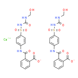 calcium bis[2-[[[4-[[[[(hydroxymethyl)amino]carbonyl]amino]sulphonyl]phenyl]amino]carbonyl]benzoate]结构式