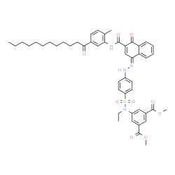 dimethyl 5-[ethyl[[4-[[4-hydroxy-3-[[[2-methyl-5-(1-oxododecyl)phenyl]amino]carbonyl]-1-naphthyl]azo]phenyl]sulphonyl]amino]isophthalate picture