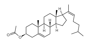 3β,20Z-cholesta-5,20(22)-diene-3-ol acetate Structure