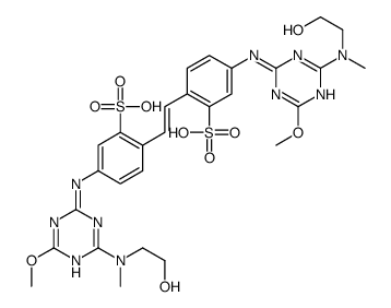 4,4'-bis[[4-[(2-hydroxyethyl)methylamino]-6-methoxy-1,3,5-triazin-2-yl]amino]stilbene-2,2'-disulphonic acid结构式