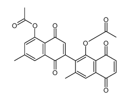 [6-(1-acetyloxy-3-methyl-5,8-dioxonaphthalen-2-yl)-3-methyl-5,8-dioxonaphthalen-1-yl] acetate结构式