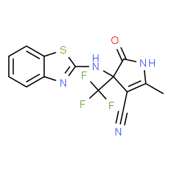 1H-Pyrrole-3-carbonitrile,4-(2-benzothiazolylamino)-4,5-dihydro-2-methyl-5-oxo-4-(trifluoromethyl)-(9CI) Structure