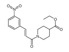 ethyl 1-[(E)-3-(3-nitrophenyl)prop-2-enoyl]piperidine-4-carboxylate结构式