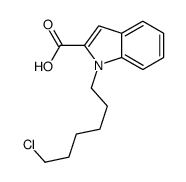 1-(6-chlorohexyl)indole-2-carboxylic acid结构式