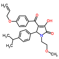 4-[4-(Allyloxy)benzoyl]-3-hydroxy-5-(4-isopropylphenyl)-1-(2-methoxyethyl)-1,5-dihydro-2H-pyrrol-2-one结构式