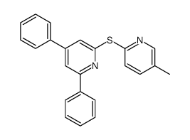 2-(5-methylpyridin-2-yl)sulfanyl-4,6-diphenylpyridine Structure