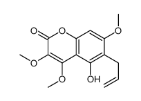 5-hydroxy-3,4,7-trimethoxy-6-prop-2-enylchromen-2-one结构式