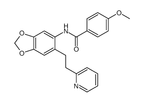 4-methoxy-N-[6-(2-pyridin-2-ylethyl)-1,3-benzodioxol-5-yl]benzamide Structure