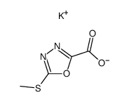 Potassium; 5-methylsulfanyl-[1,3,4]oxadiazole-2-carboxylate结构式