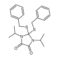 2,2-bis-benzylsulfanyl-1,3-diisopropyl-imidazolidine-4,5-dione Structure