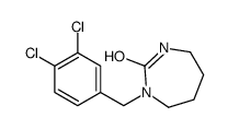 1-[(3,4-dichlorophenyl)methyl]-1,3-diazepan-2-one Structure