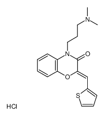 4-(3-dimethylamino-propyl)-2-thiophen-2-ylmethylene-4H-benzo[1,4]oxazin-3-one, hydrochloride结构式